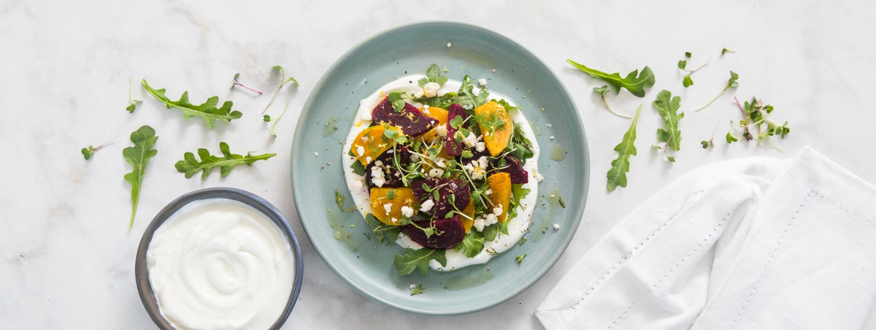 Gerösteter Rote Beete Salat mit Joghurt