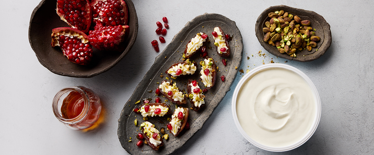 Datteln gefüllt mit Vanillecreme