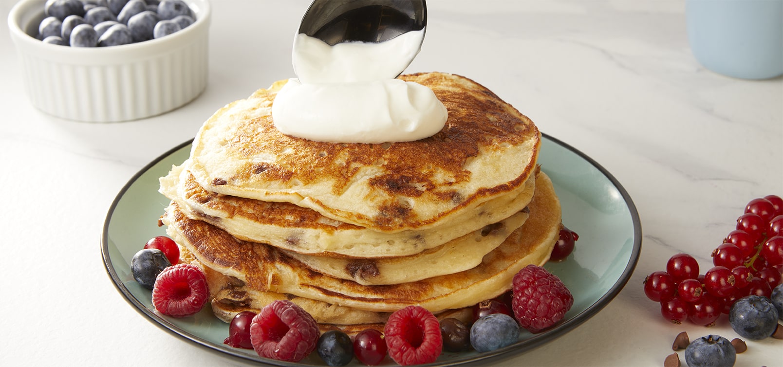 Pfannkuchen mit Beeren & Schokolade