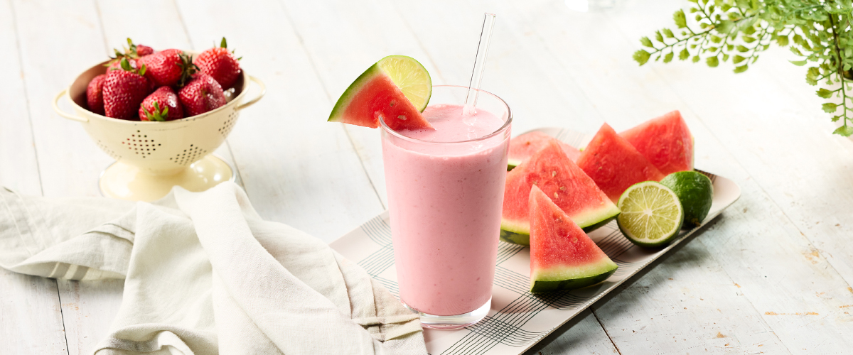 Erdbeer-Wassermelonen-Smoothie 