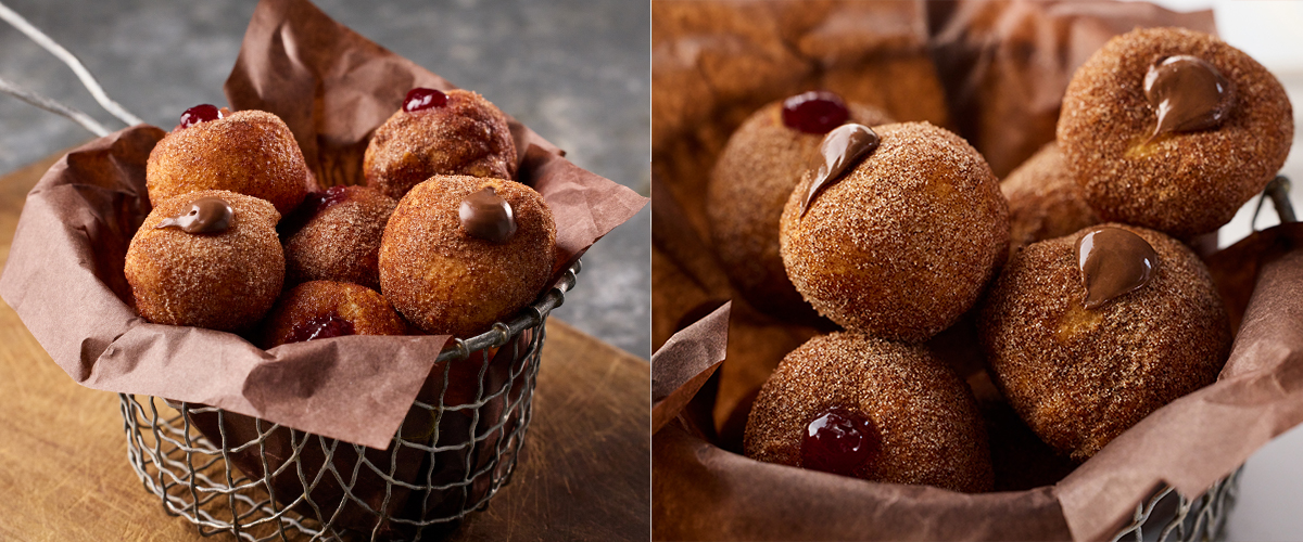 Schokoladen-Donuts mit Joghurt