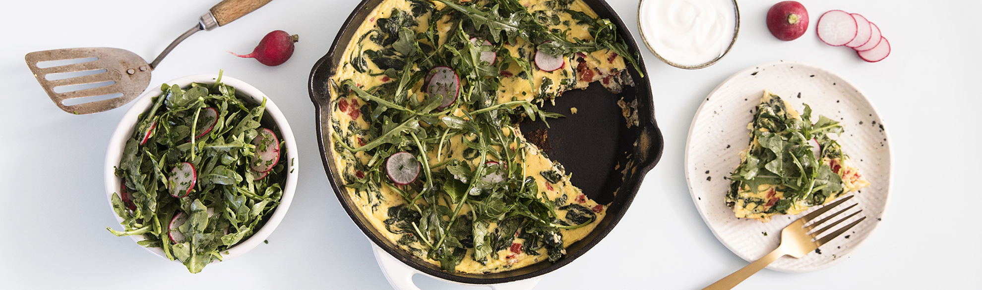 Spinat-Paprika-Feta-Frittata