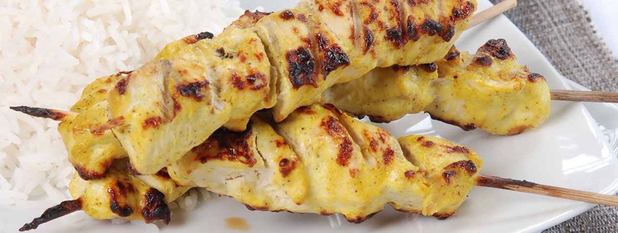 Tandoori-Huhn mit Reis