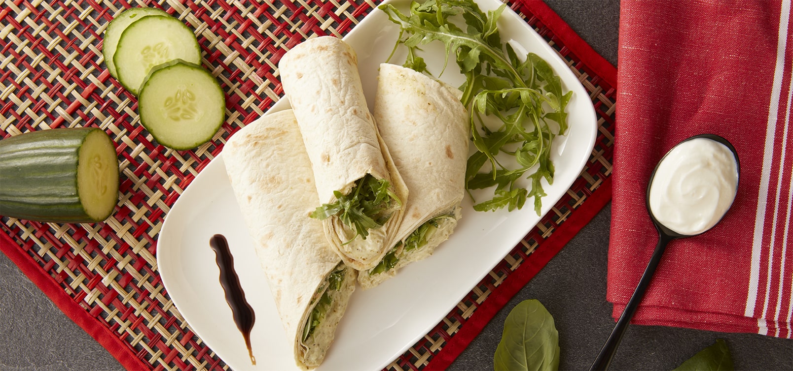 Hähnchen-Pesto-Wrap