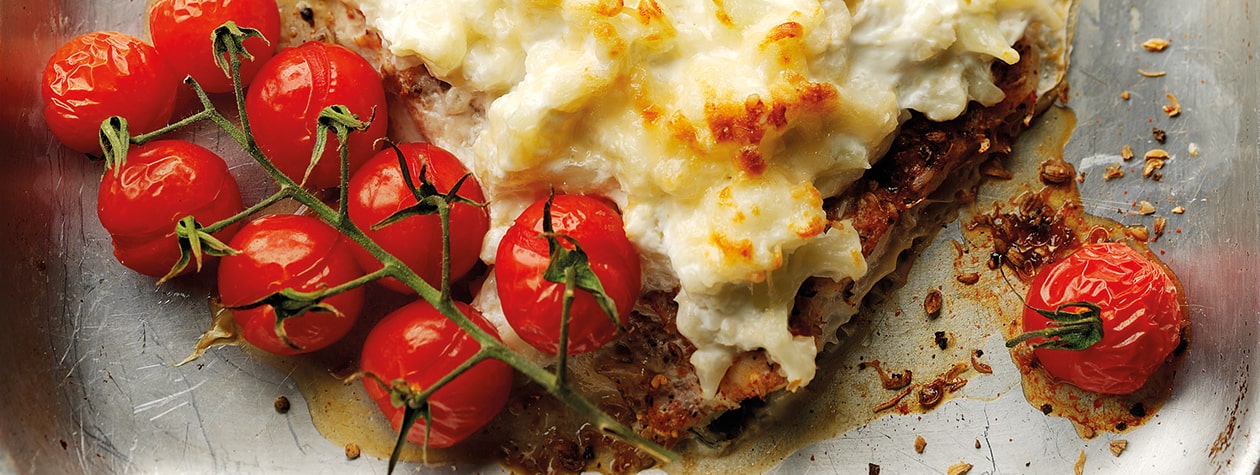 Gebackener Fisch mit Blumenkohl-Käse-Topping