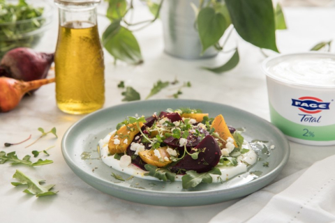 Gerösteter Rote Beete Salat mit Joghurt